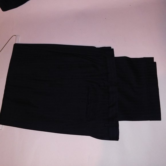 Hart Schaffner Marx Suit Mens 2 Piece 41R Black Pinstripe Long Sleeve Pleated Fr - Picture 11 of 16